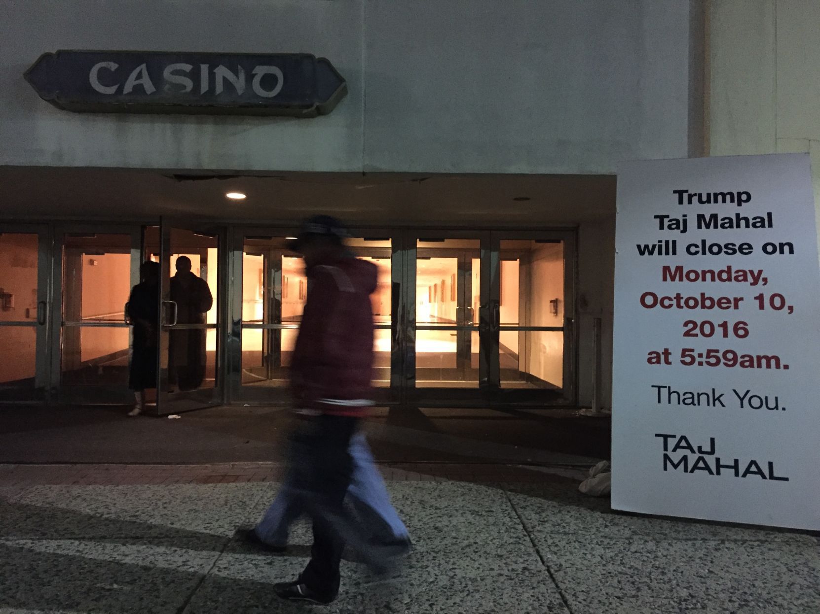 Last three hours at Trump Taj Mahal